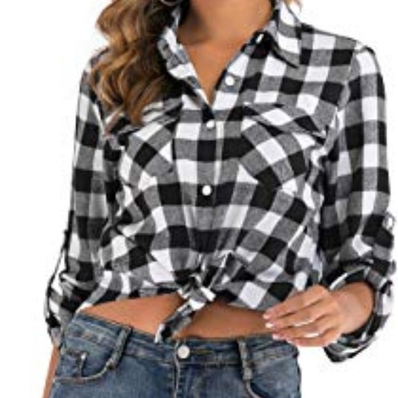 SO Heritage Black Buffalo Plaid Button Up Shirt EUC sz XS - Picture 7 of 7